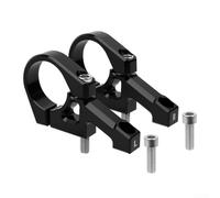 Downhill MTB - Vástago de montaje directo para sistemas de horquilla de doble corona compatible con manillares de 31.8 mm, material de aluminio 6061 (negro)