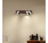 Downlight de techo LEDVANCE Mercury GU10, 3 luces, madera/blanco
