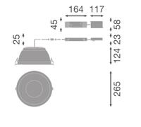 Downlight DL CMFT HE DA D250 P 36W 840 U19 WT 4099854687181