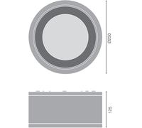 Downlight DL SURFACE IP65 DN 250 P 45W 840 60D BK 4058075769397