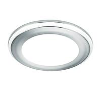 Downlight empotrable LED redondo Aura (5 W, Ø x Al: 82 x 4 cm, Cromo, Blanco cálido)