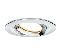 Downlight empotrable LED redondo Nova Plus (6,8 W, Cromo, Blanco cálido, IP65)