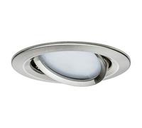 Downlight empotrable LED redondo Nova Plus Coin (6,8 W, Ø x Al: 8,4 x 4,5 cm, Hierro cepillado, Blanco cálido)