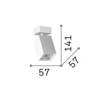 Downlight IDEAL LUX Dynamite Square, negro, longitud 5,7 cm