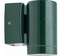 Downlight Lámpara Pared Exterior Latón 10 CM Alto IP64 Verde GU10 Luz Escalera