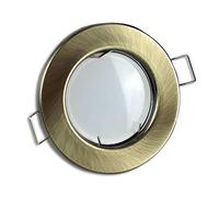 Downlight latón/oro LED redondo 5 vatios blanco frío 12V - Downlight MR16 60mm agujero de perforación - instalación - techos de spot - focos empotrados focos empotrados spot de techo