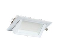Downlight LED 20W Rectangular Direccionable 130lm/W Corte 210x125 mm