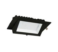 Downlight LED 20W Rectangular Direccionable 130lm/W Corte 210x125 mm Negro