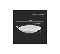 Downlight LED 24W 3000K 2500lm 296x29,1mm Redondo 7867