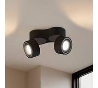 Downlight LED Arcchio Rotari, 1960 lm, 2 luces, negro