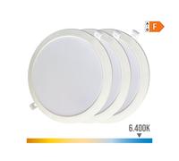 Downlight led edm 31567 18 w Ø 22 x 3,2 cm 3 unidades (6400 k) - marc