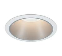 Paulmann 93409 Luminaria empotrable LED Cole redonda incl. 1x6,5 W reg., foco empotrable, blanco, plateado, plástico, aluminio-zinc, foco techo 2700 K