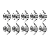Downlight Led Empotrable, Foco Empotrable LED Mini Downlight de Techo con Transformador para Gabinete de Vino, Gabinete de Joyería, Cocina, 10PCS (Silver, Blanco Frio)