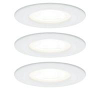 Downlight LED empotrable Nova (6,5 W, Blanco, Blanco cálido, 3 ud.)
