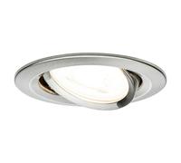 Downlight LED empotrable Nova (6,5 W, Hierro cepillado, Blanco cálido, Profundidad de montaje: 90 mm)