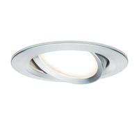 Downlight LED empotrable Nova Coin orientable (6,5 W, Aluminio, Blanco cálido, Cabezal de lámpara móvil)