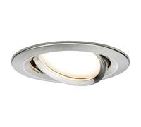 Downlight LED empotrable Nova Coin orientable (6,5 W, Hierro cepillado, Blanco cálido, Cabezal de lámpara móvil)