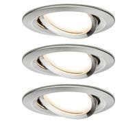 Downlight LED empotrable Nova Plus Coin orientables (6,8 W, Hierro cepillado, Diámetro: 8,4 cm)