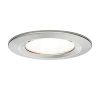 Downlight LED empotrable Nova Reto Rigid (6,5 W, Hierro cepillado, Blanco cálido, 1 ud., IP44)