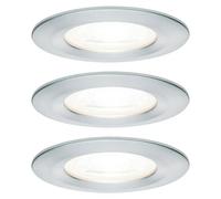 Downlight LED empotrable Nova Rigid 3 Step Dim Aluminio (19,5 W, Aluminio, Blanco cálido, 3 ud., Profundidad de montaje: 75 mm)