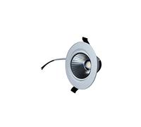 Downlight LED empotrable orientable 9W 3000K blanco, ideal para iluminación de ambientes y ahorro energético.