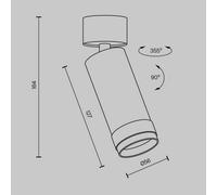 Downlight LED Focus Zoom de Maytoni, blanco, 4000 K, giratorio