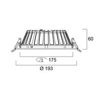 Downlight LED Insaver Slim de Sylvania, Ø 17,5 cm, 840