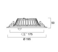 Downlight LED Insaver Slim de Sylvania, IP44, Ø 17,5 cm, sensor