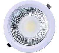Downlight LED JANDEI COB 15W 6000K 1350Lm IP44 Driver Externo Aluminio Blanco