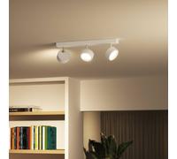 Downlight LED Philips Bracia de 3 luces, blanco True