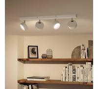 Downlight LED Philips Bracia de 4 luces, blanco