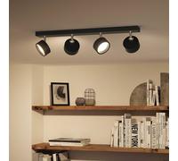 Downlight LED Philips Bracia de 4 luces, negro