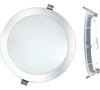 Downlight LED plano 12W 3000K Plata Empotrar