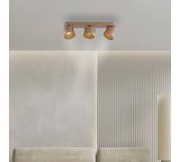 Downlight LED PURE Cup, color bronce, 56 cm, metal, 3 luces.