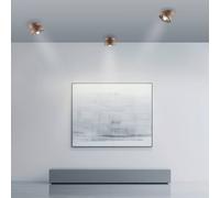Downlight LED PURE Move, Ø 12 cm, color bronce, metal/vidrio
