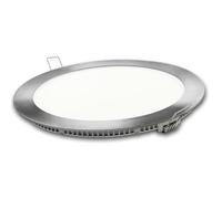 Downlight led redond.plata 18w.tricolor