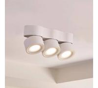 Downlight LED Rotari de Arcchio, lentes, 3 luces, blanco