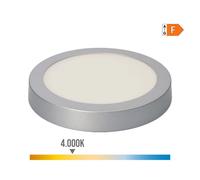 Downlight LED Superfície Redonda 20W - 1500Lm - 4000K - Luz Dia - Gris