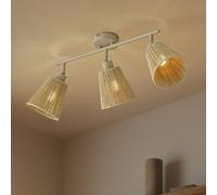 Downlight Lindby Anuva, 72 cm, 3 luces, beige, papel