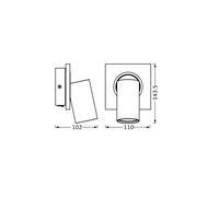 Downlight OSRAM MERCURY negro 1 foco GU10-LED 927 atenuable