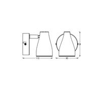 Downlight OSRAM PEAR, blanco, 1 luz, GU10-LED 2700 K True