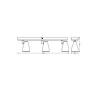 Downlight OSRAM PEAR, blanco, 3 luces, GU10 LED 2700 K