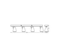 Downlight OSRAM PEAR, gris, 4 luces, GU10-LED 2700 K