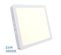 Downlight superficie cuadrado. selenita 24w 4000k blanco 2160lm 2,8x28