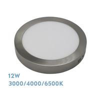Downlight superficie diorita 12w 3000k-4000k-6500k niquel 1080lm 3,5x1