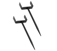 Downspout Extension Stakes - 2 Piece Lawn Downpipe Accessories, Durable Outdoor Gutter Support, Heavy Duty Garden Stake, Rust Resistant Metal | Reliable Water Flow Solution For Landscapers, Gardeners,