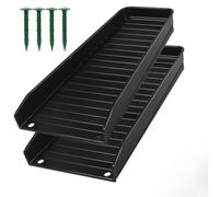 Downspout for Splash Block Rain Gutter Extension Water Flow Divider Made Of Long Lasting PVC for Efficient Drainage and Foundation Protection In Brown Color Pack Of Two Units For Home Garden (negro)