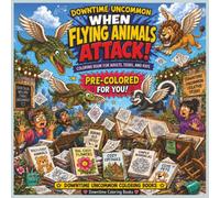 Downtime Uncommon When Flying Animals Attack!: Pre-Colored for You Coloring Book for Adults, Teens, and Kids (Downtime Uncommon Coloring Books)