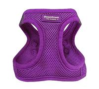 Downtown Pet Supply Arnés Ajustable sin tirones para Perro con Chaleco Acolchado, fácil de Poner en Perros pequeños, medianos y Grandes (Morado, M)