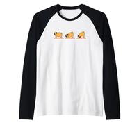 Downward Facing Dog Pug Yoga Camiseta Manga Raglan